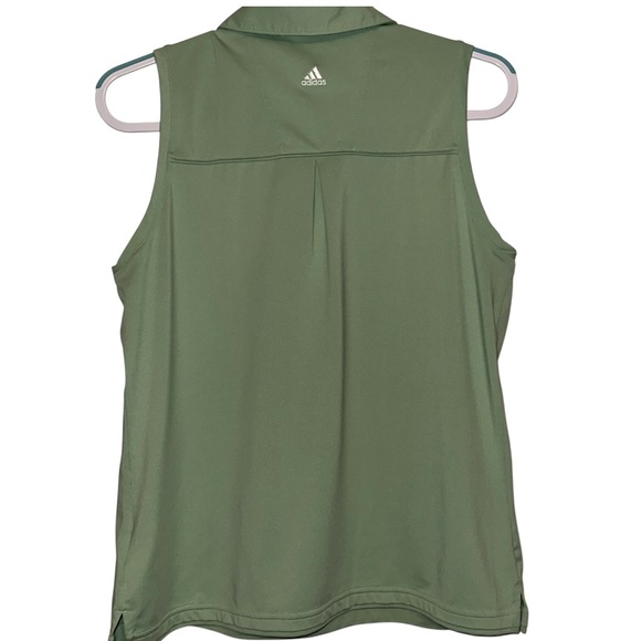 EUC Adidas Women's Olive Sleeveless Polo - Picture 3 of 3